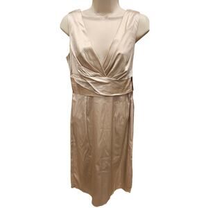 NWT Donna Ricco sz 12P 12 PETITE champagne neutral formal prom girly dress NEW